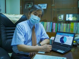 中華民國工業安全衛生協會湯大同理事長說明企業防疫福利調查