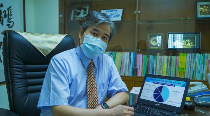 中華民國工業安全衛生協會湯大同理事長說明企業防疫福利調查