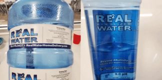 Real Water鹼性水引發肝衰竭，FDA警告人們不要使用名為“ Real Water”的鹼性水。 （圖片來源：FDA)
