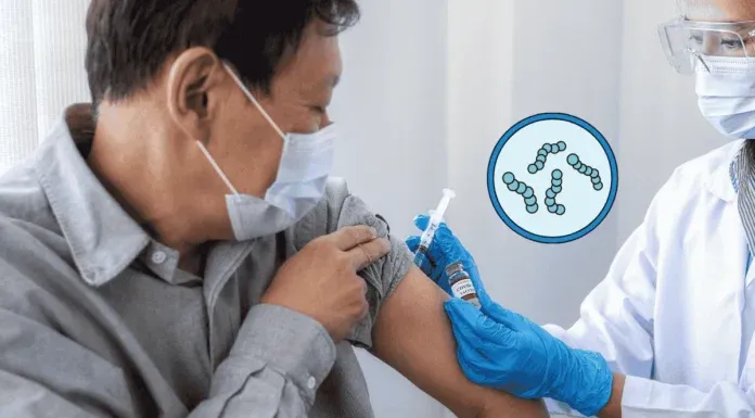 Doctor Injecting Covid 19 Coronavirus Vaccine Old Man