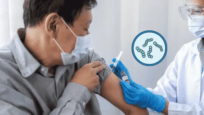Doctor Injecting Covid 19 Coronavirus Vaccine Old Man