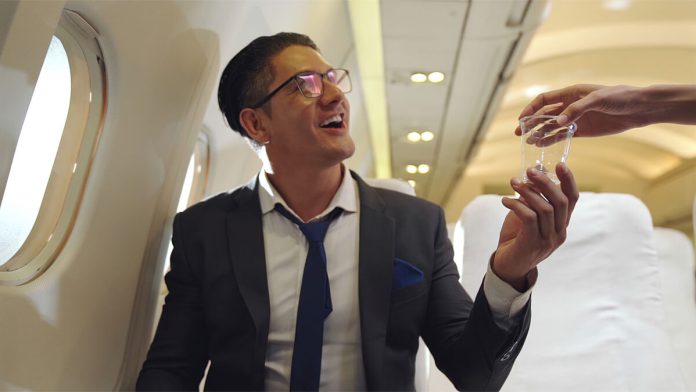 Drink Wine On An Airplane