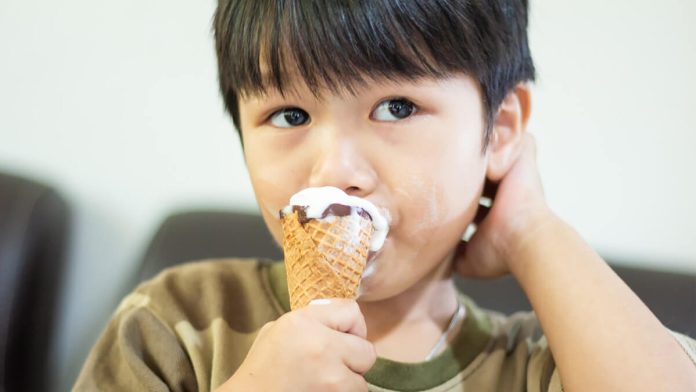 Eating Ice Cream In Summer