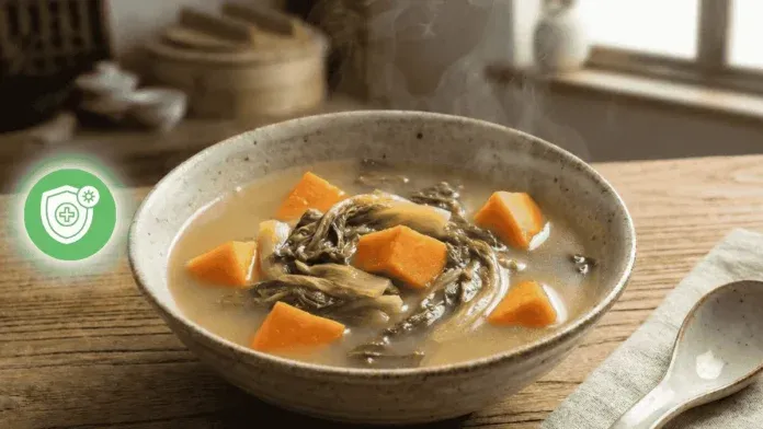 Mustard Greens Sweet Potato Soup Cold Recovery Immunity
